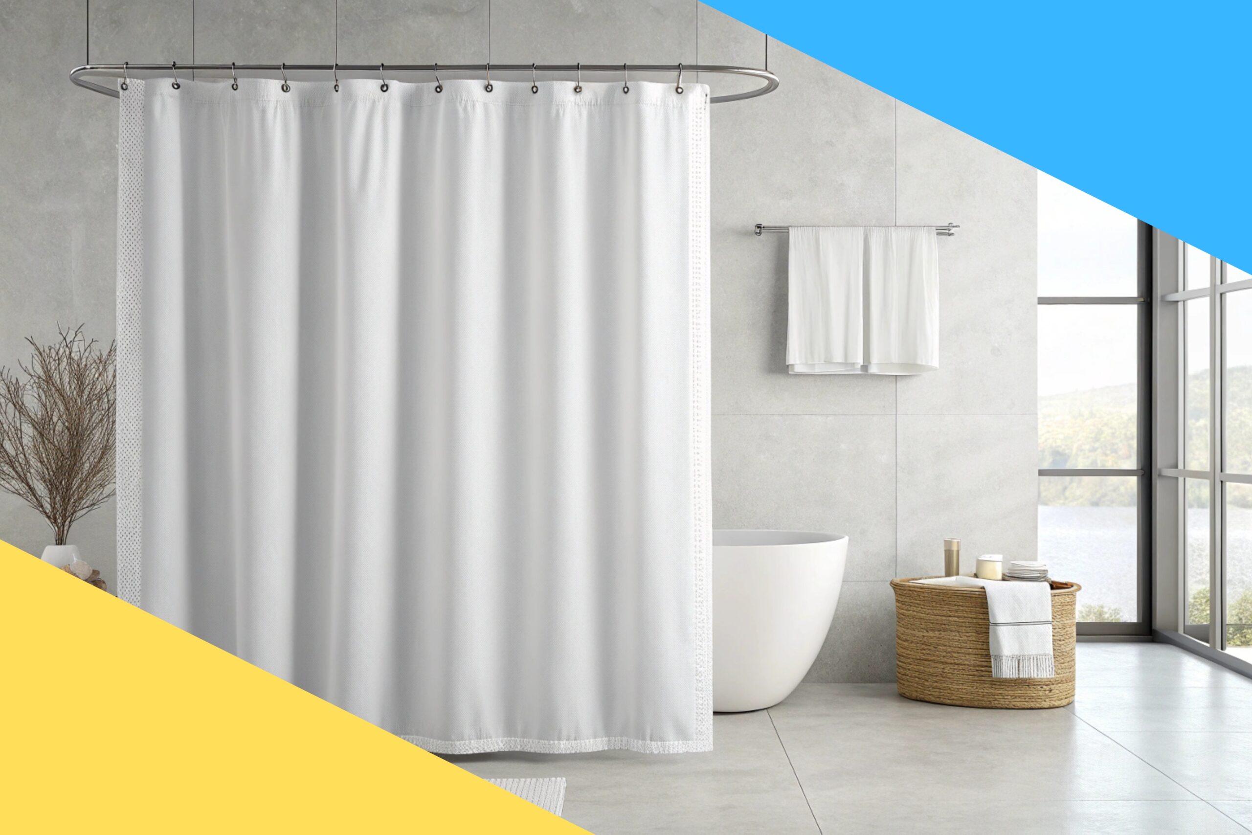 Dynamene White Fabric Shower Curtain: Honest Review You Can Trust